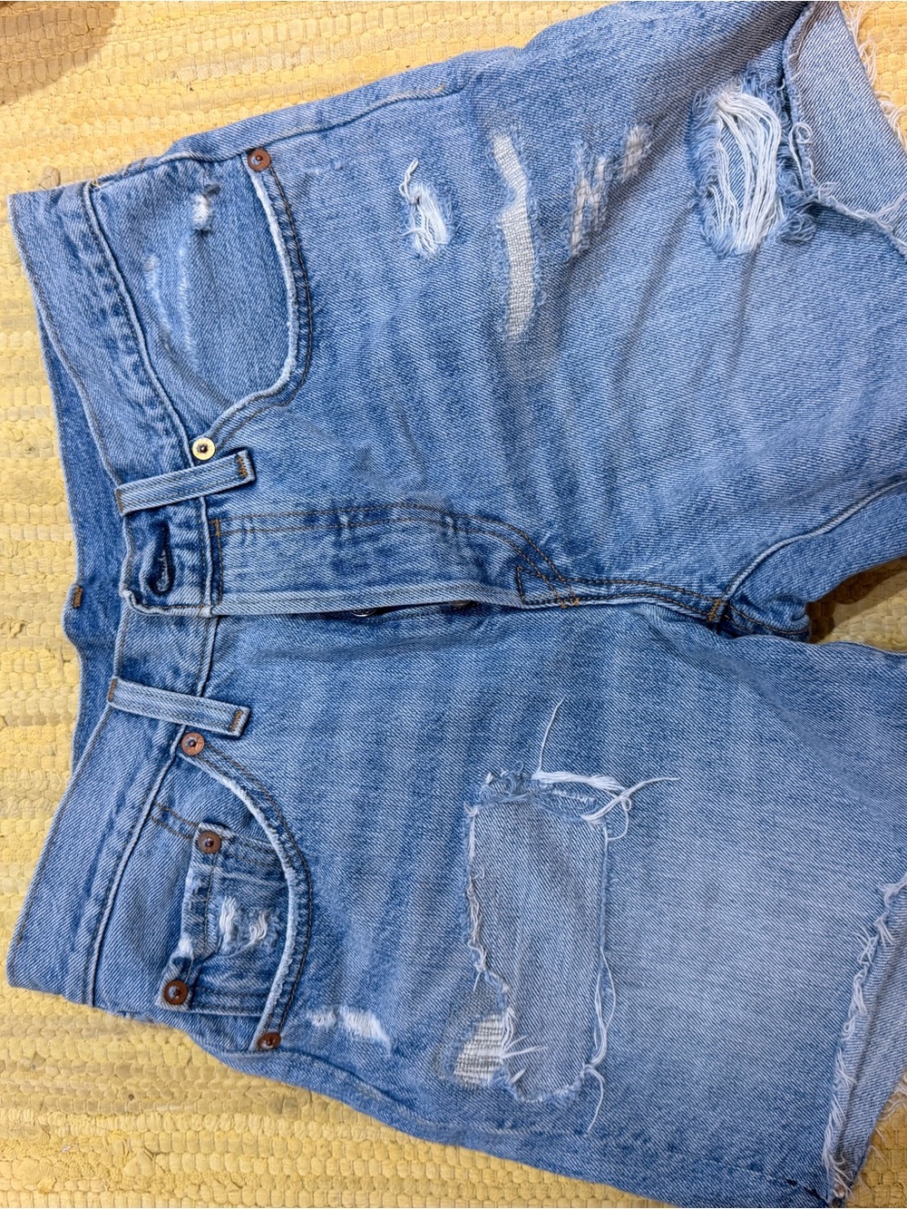 Levi's Light Blue Distressed Women's Denim Shorts
